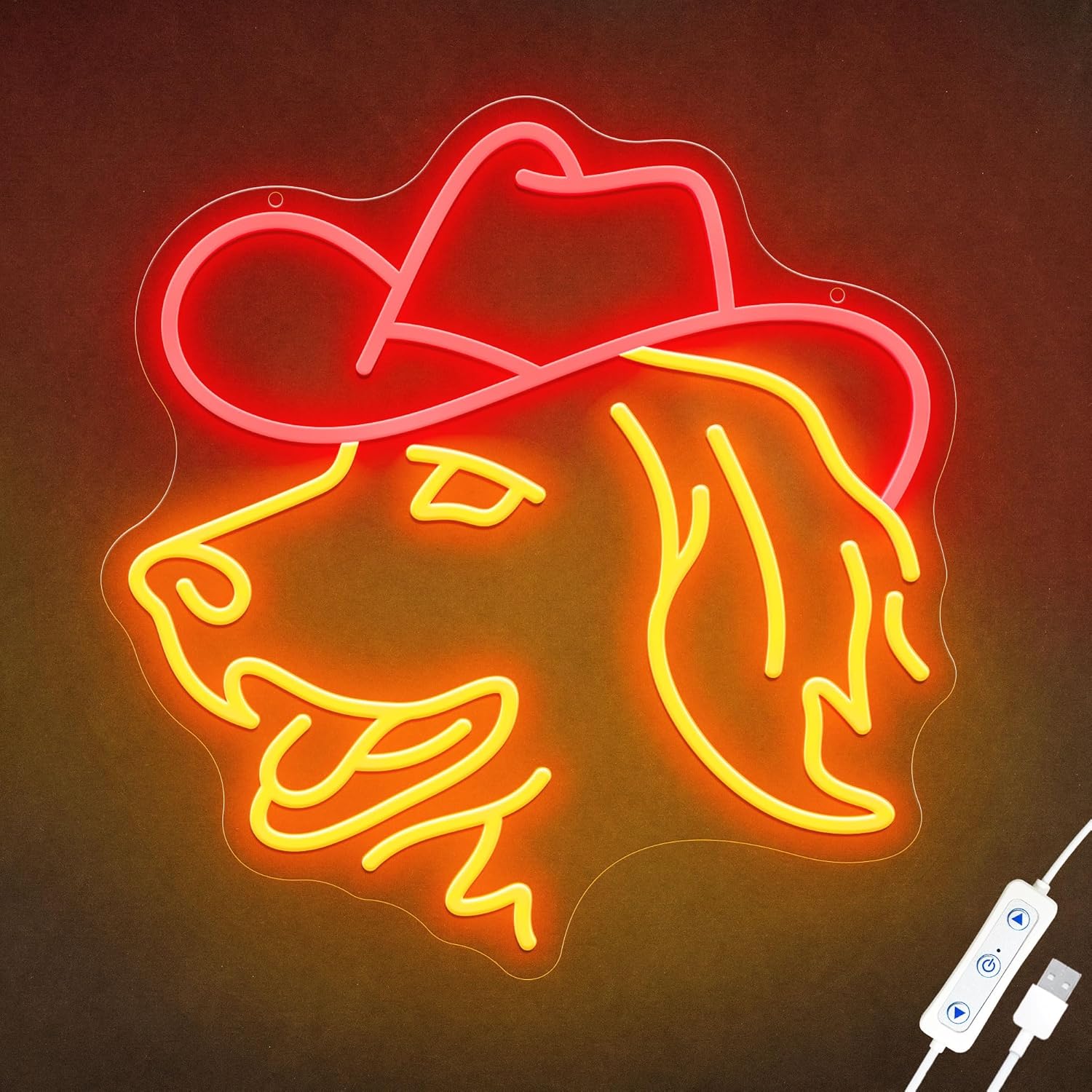 Golden Retriever Neon Signs, Dimmable Dog Neon Light for Wall Decor, Cute Animal with Hat LED Sign for Bedroom Home Man Cave Pet Shop Decor, USB Powered, Birthday Party Christmas Gifts for Pet Dog Lovers - Image 8