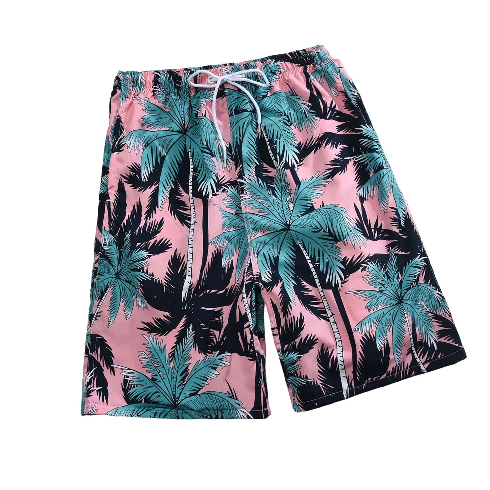 ZOOMELLA Men's Swim Trunks Without Mesh Liner Loose Big Quick Drying Printed Beachwear 3XL Pink Clothing Shoes & Accessories|Mens Clothing|Swimwear-picture-40