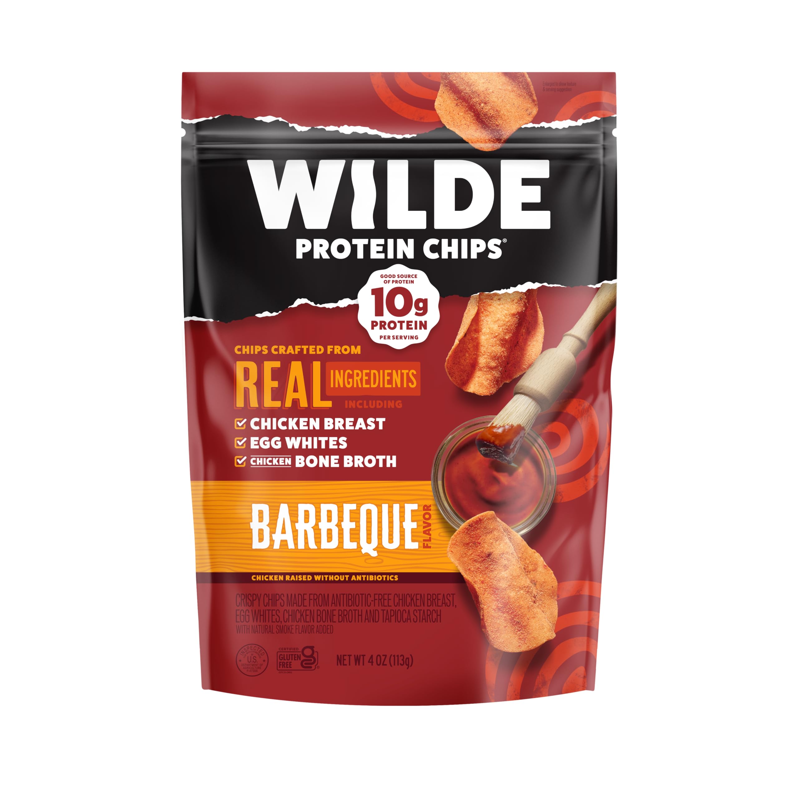 Wilde Snacks Chips Protein Bbq 4 OZ