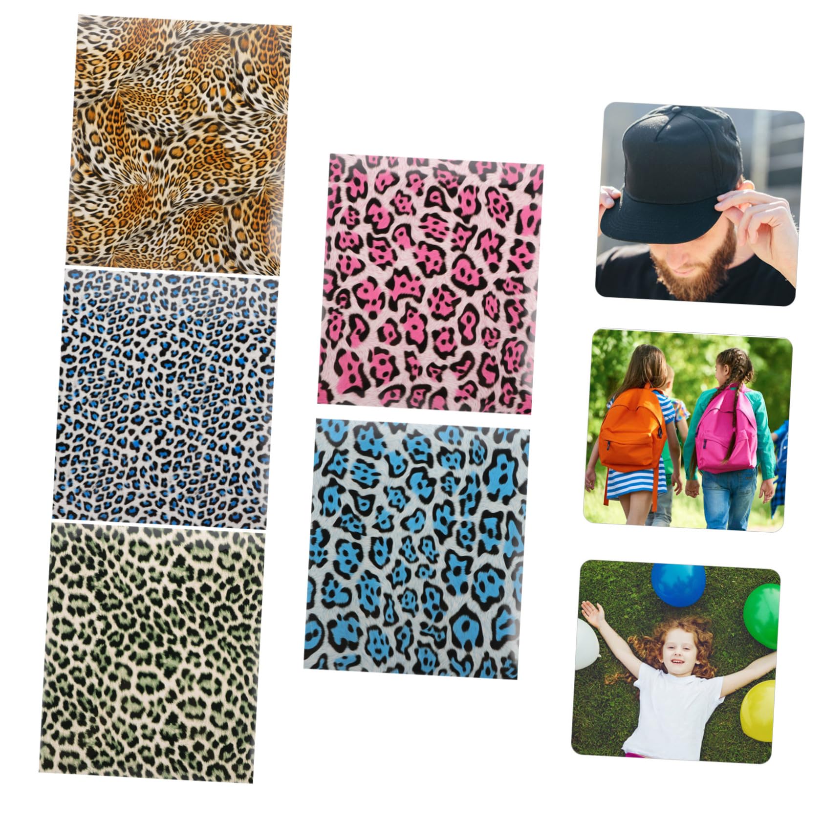 LALAFINA Leopard Wärmeübertragungsfolie 10 Blatt Pu Transferfolie Für Textilien Selbstgemacht Kleidung Schuhe Caps Flexible Dehnbare Bügelbilder Für Heimwerker