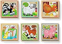 Vista 4 de Rompecabezas en cubo de granja de Melissa & Doug, Multicolor