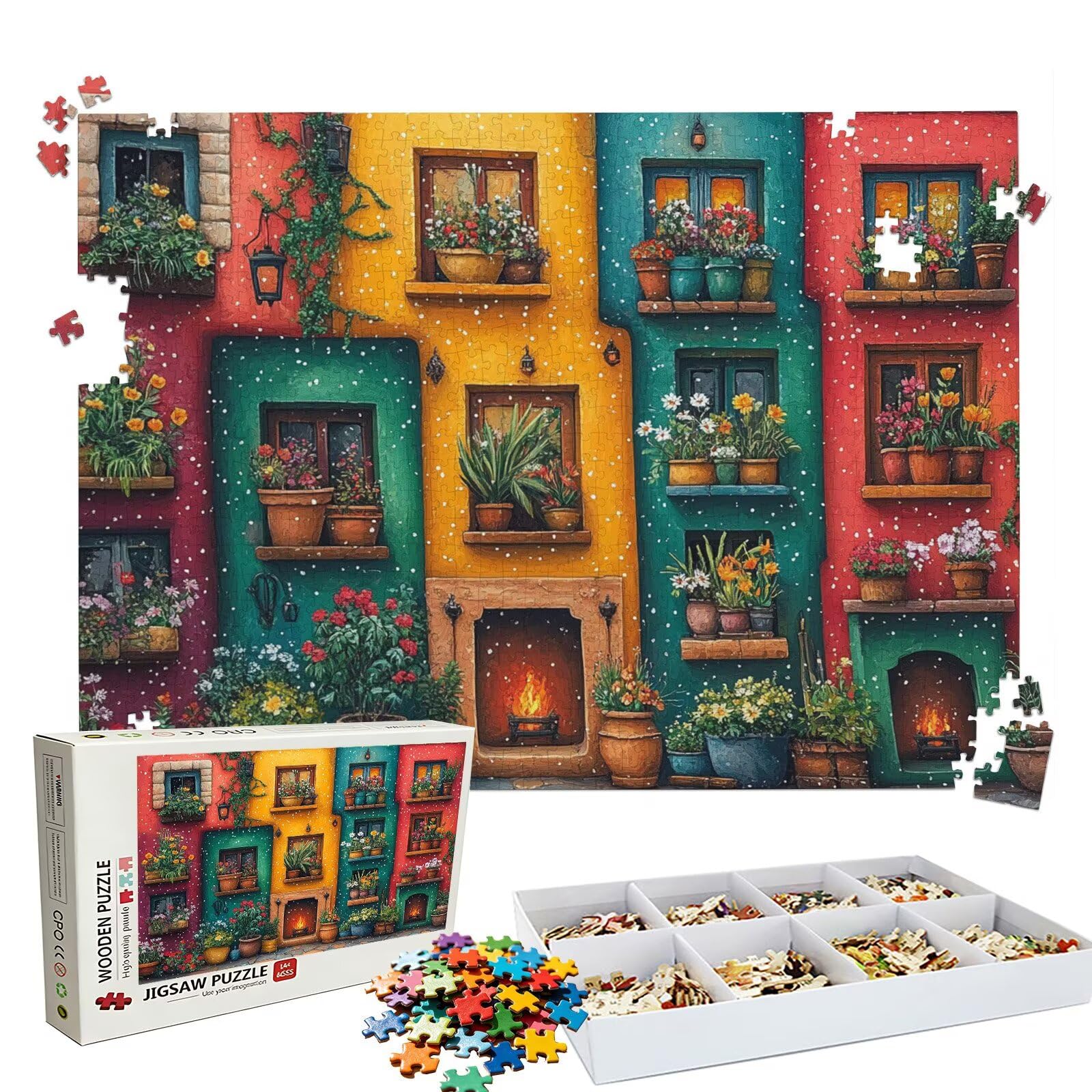 Puzzle 1500 elementów, 1500 elementów, dla dorosłych (3) wzór, drewniane puzzle, zestaw "zrób to sam" dla dorosłych, gruby materiał i idealne uzębienia, powierzchnia bez odbicia, puzzle rodzinne W3H