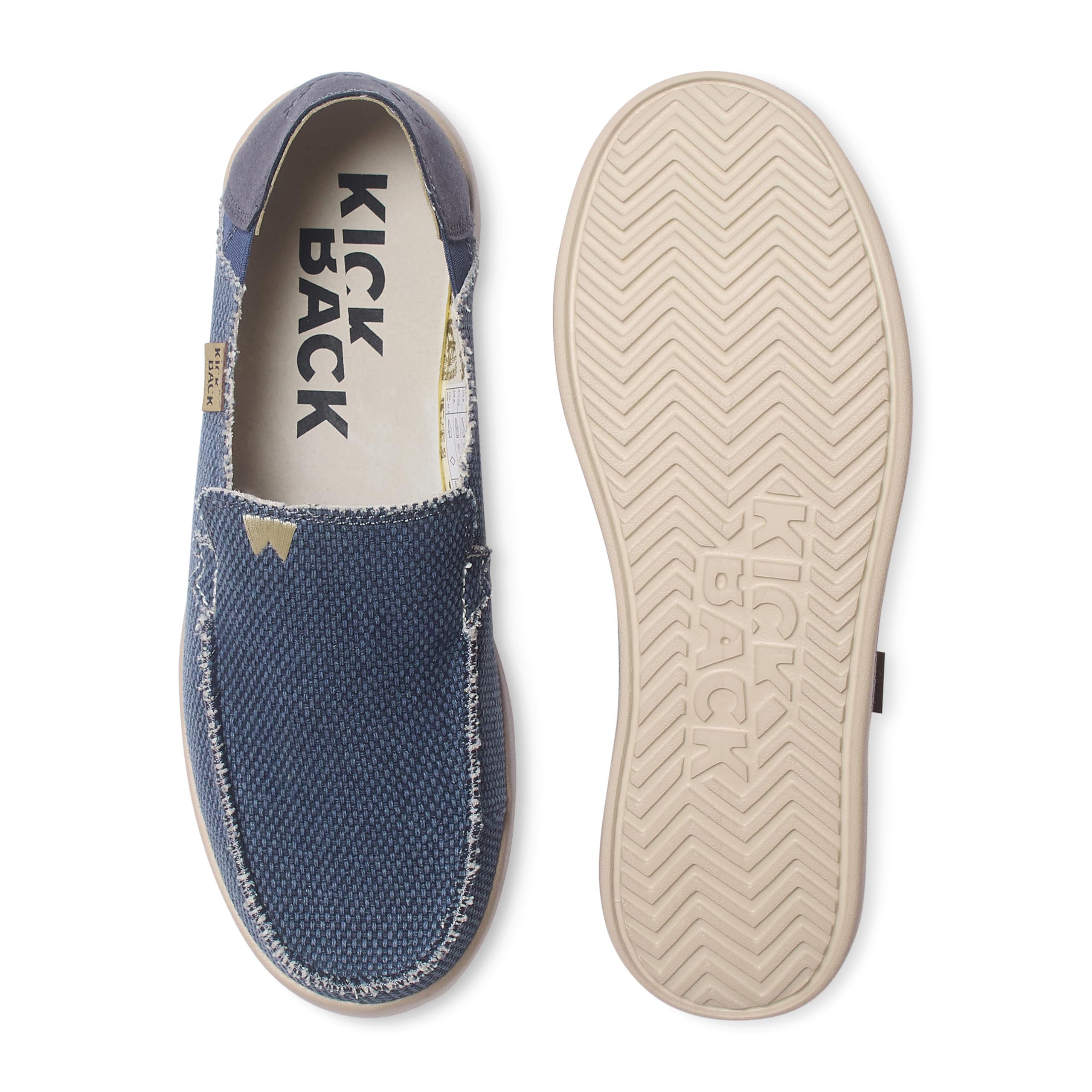 Kickback Barbeach Mocassins Slip‑on en Toile et Lin pour Homme – Chaussures d’Été Décontractées avec Semelle Antidérapante, Parfaites pour Les Voyages, la Plage et Le Quotidien