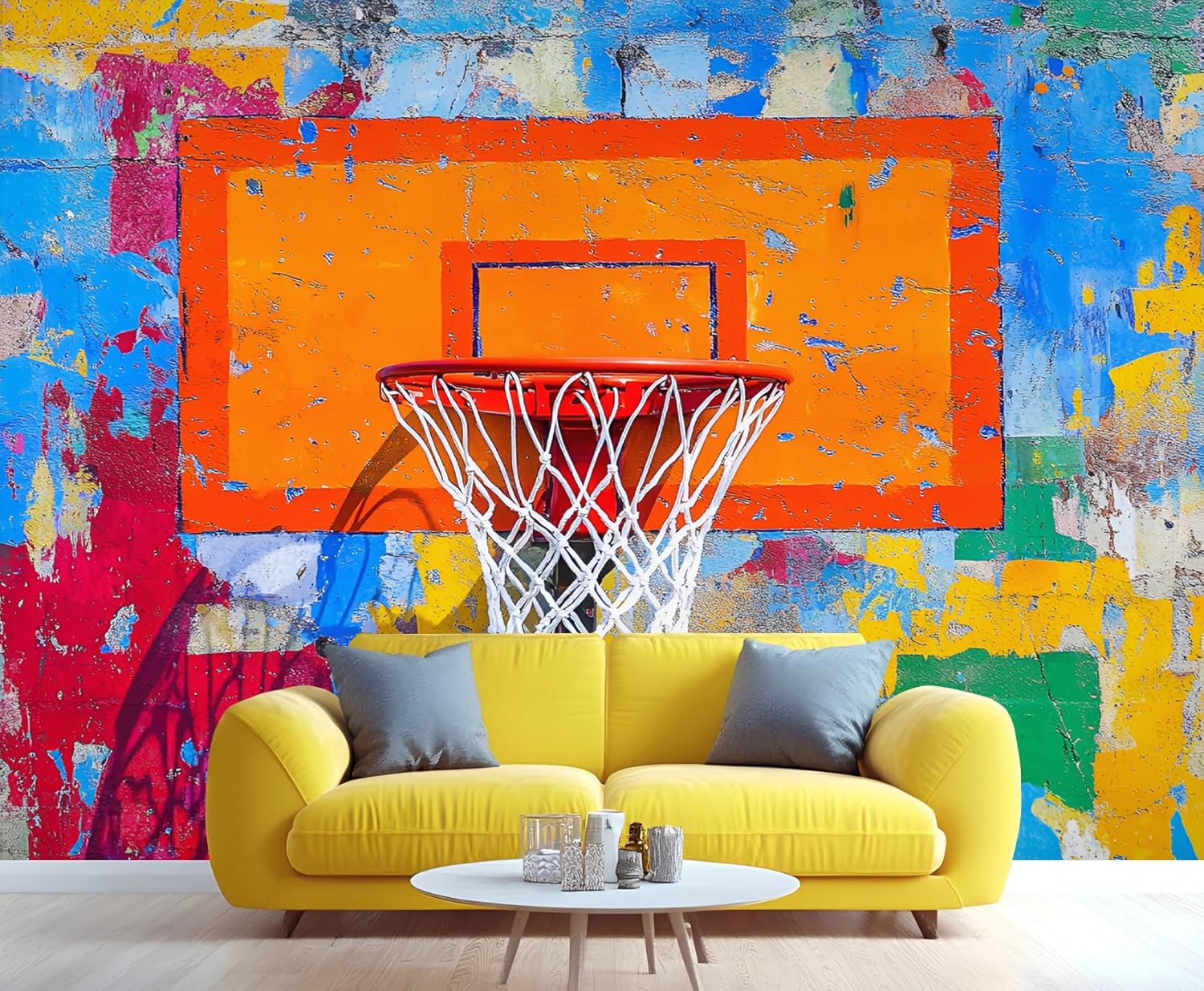 Graffiti Wall Mural, Abstract Graffiti Mural Wallpaper, Street Art Large Wall Mural, Wallpaper Photo Sticker for Teen Boy Girl Room Decoration (Not Peel n' Stick)