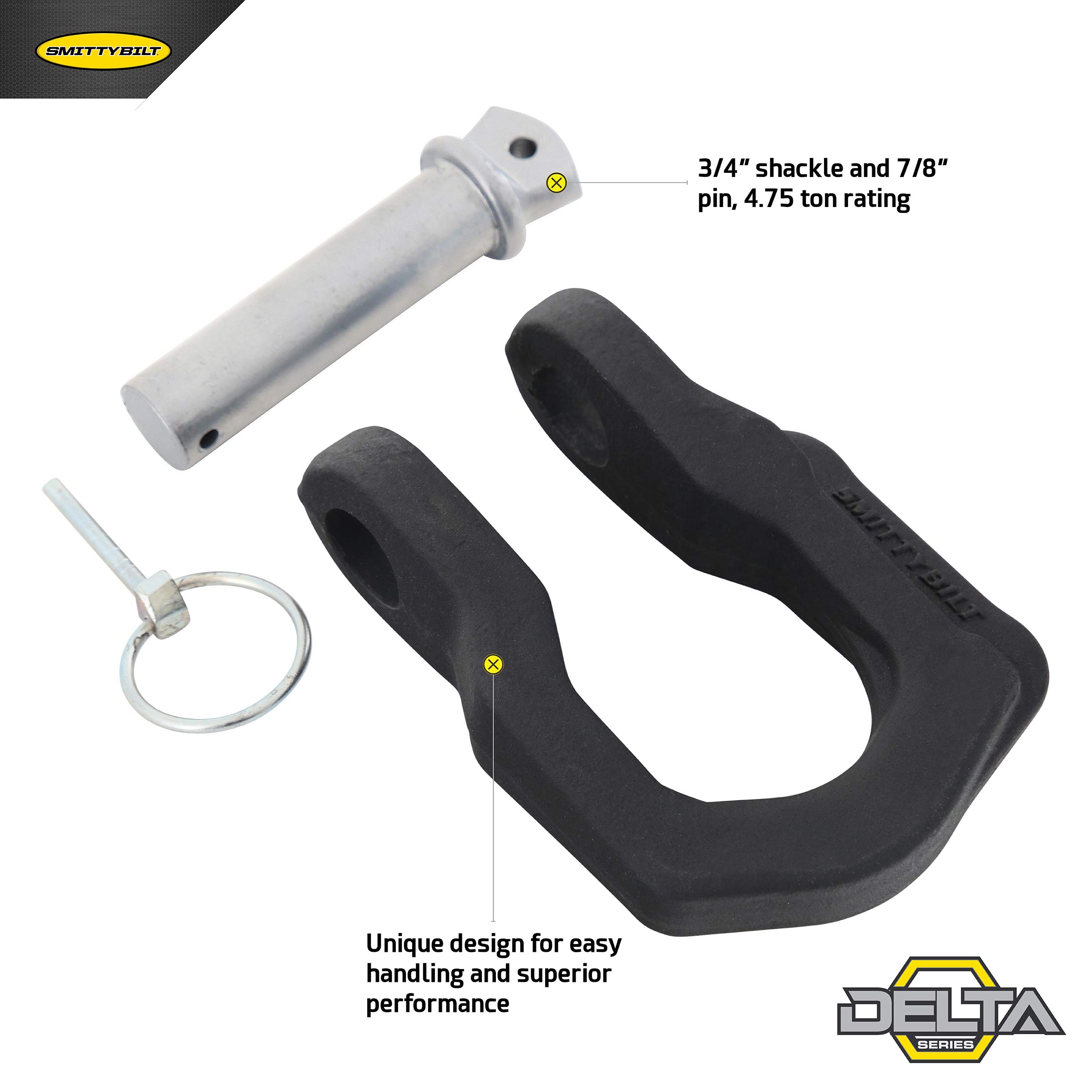 Amazon.co.jp: SmittyBilt Delta Dリング – 3/4インチ – 4.75トン定格