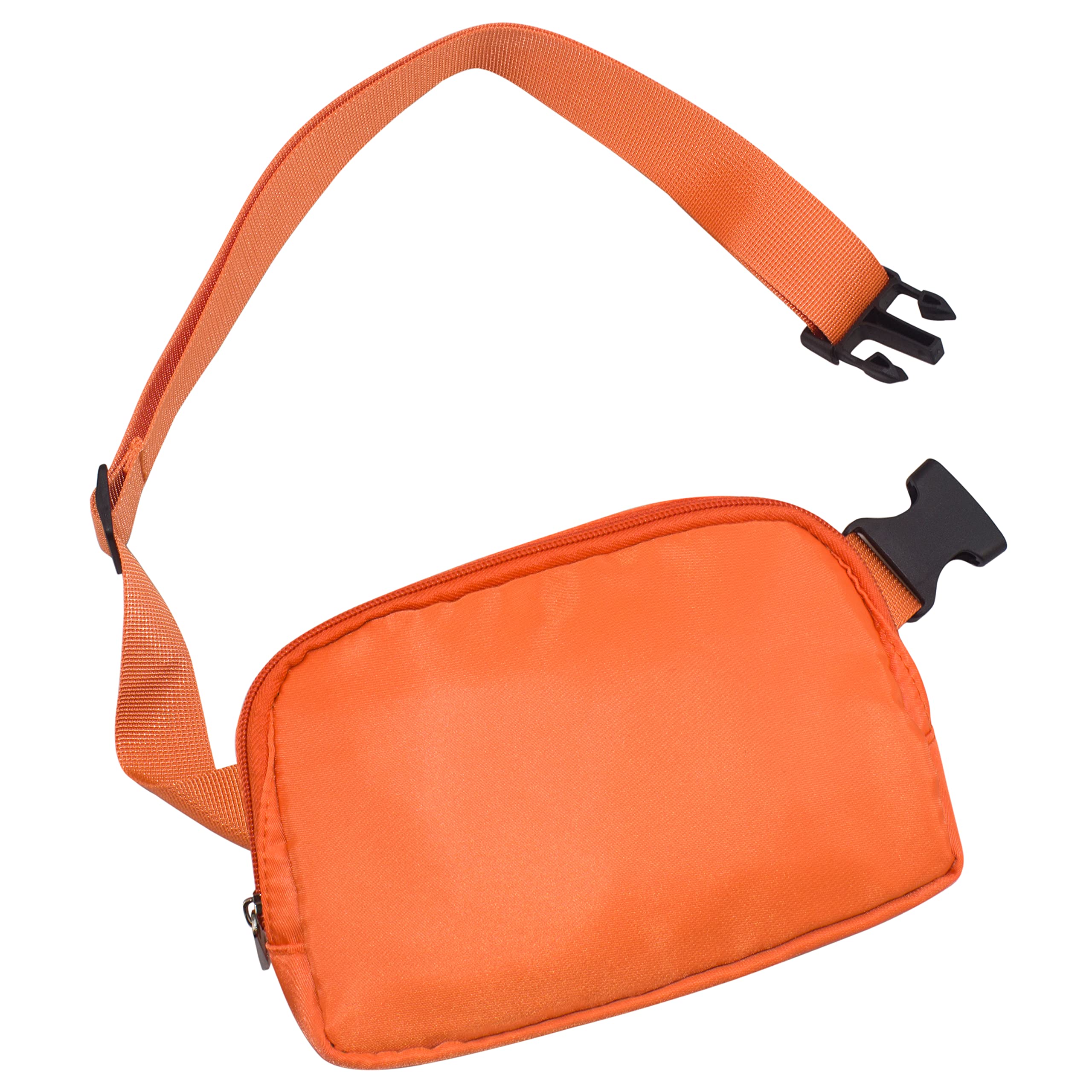 HGGE Womens Mens Mini Belt Bag with Adjustable Strap Small Waist Pouch Fashion Fanny Pack for Travel Workout Running Hiking Orange