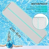 Vista 6 de IBATMS Colchoneta de Volteretas Aéreas Tumble Track, Colchoneta de Aire Inflable de Gimnasia de 4/8 pulgadas para Uso