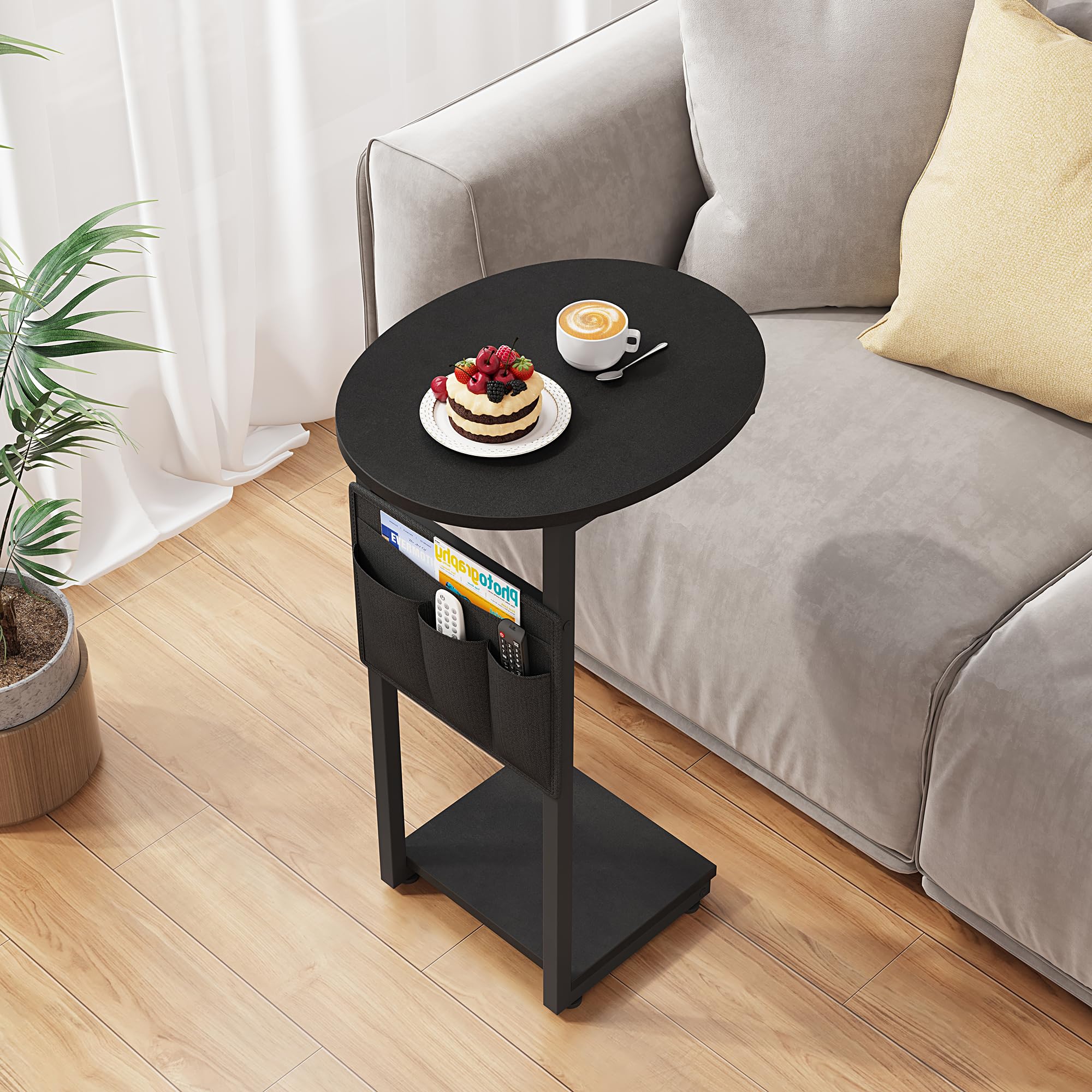 Slide In Side Table Snapklik.com : Vagusicc C Shaped End Table For Couch, Side Table Small ...