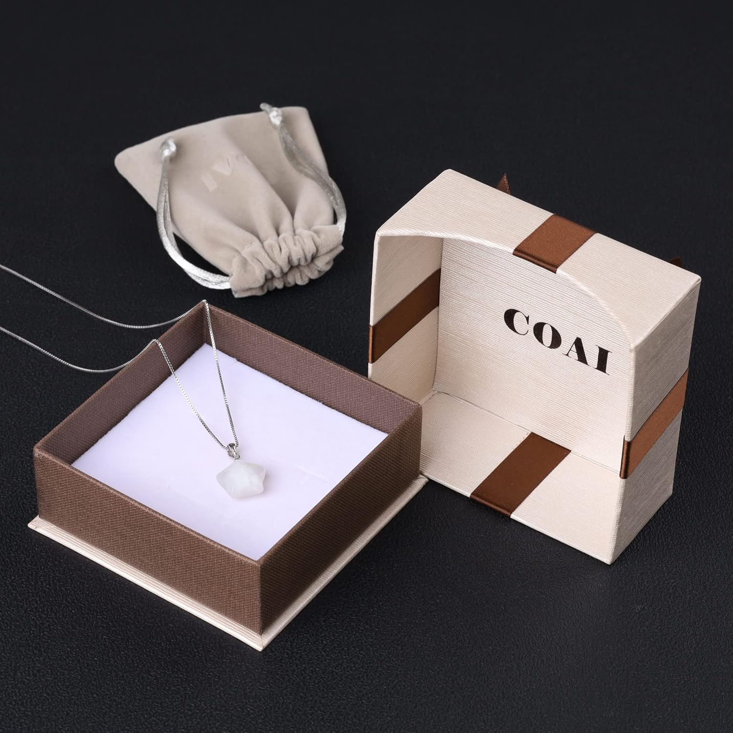 COAI 925 Sterling Silver Love Heart Moonstone Crystal Pendant Necklace - Image 7