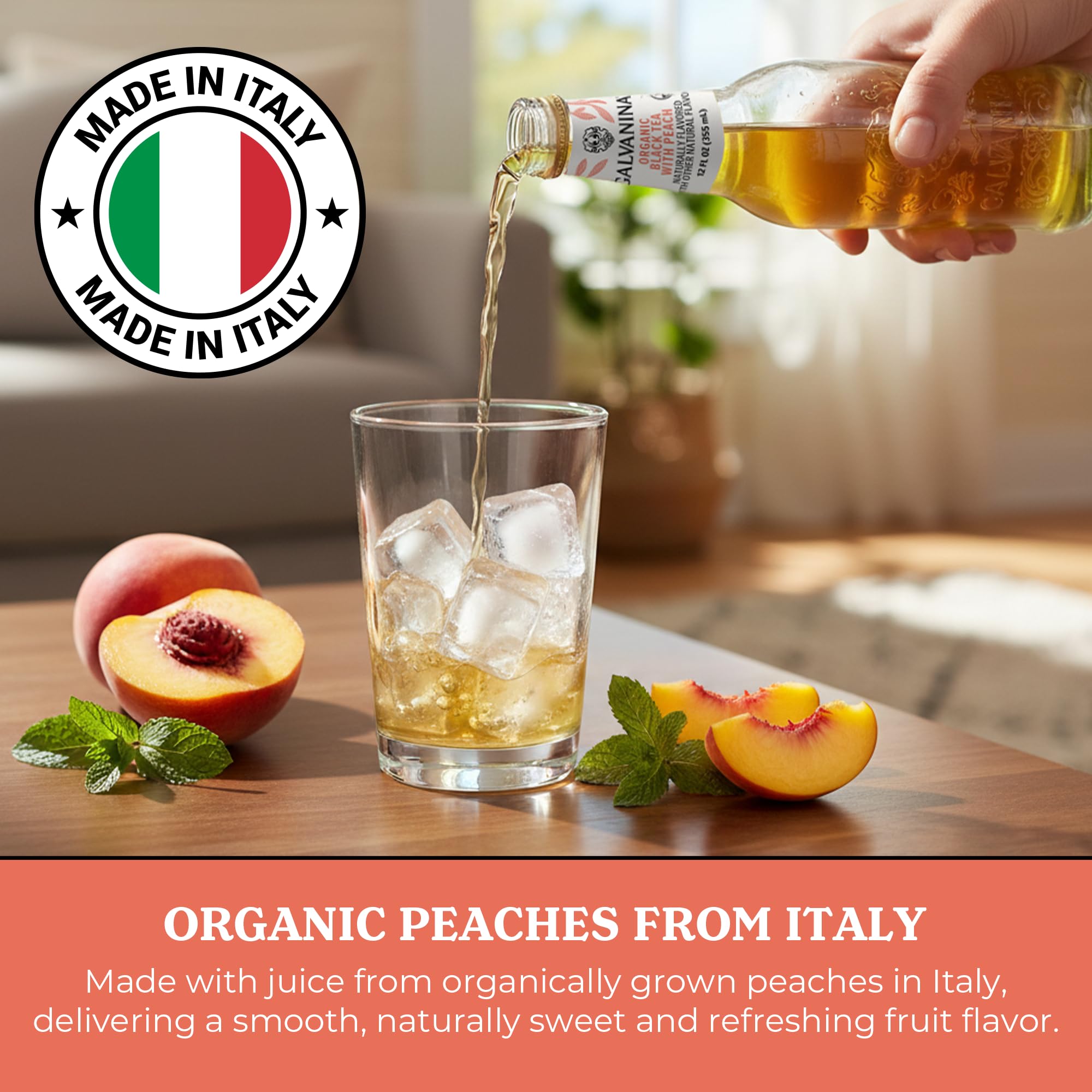 Amazon.com : Galvanina Peach Iced Tea – Premium Organic Italian