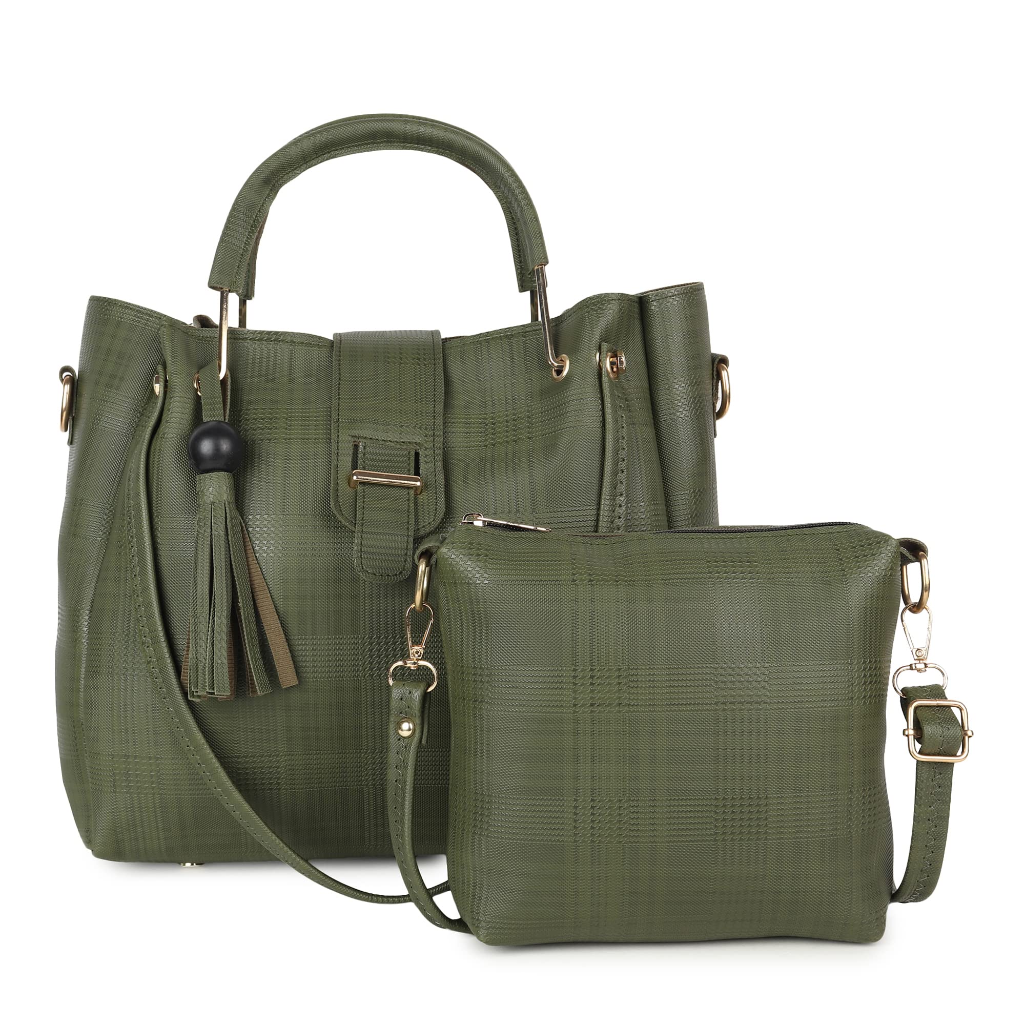 DANIEL CLARK Handbags Set of 2 For Women and Girls (Green) (B09RB5T5ZL) Amazon Price History, Amazon Price Tracker