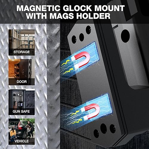 Miniatura 5 de Soporte de pistola mejorado con soporte Mag, soporte de pisotl oculto para Glock17, 19, 26, 31, 32, 33, 34, 44, 45, montaje de pistola para sala de