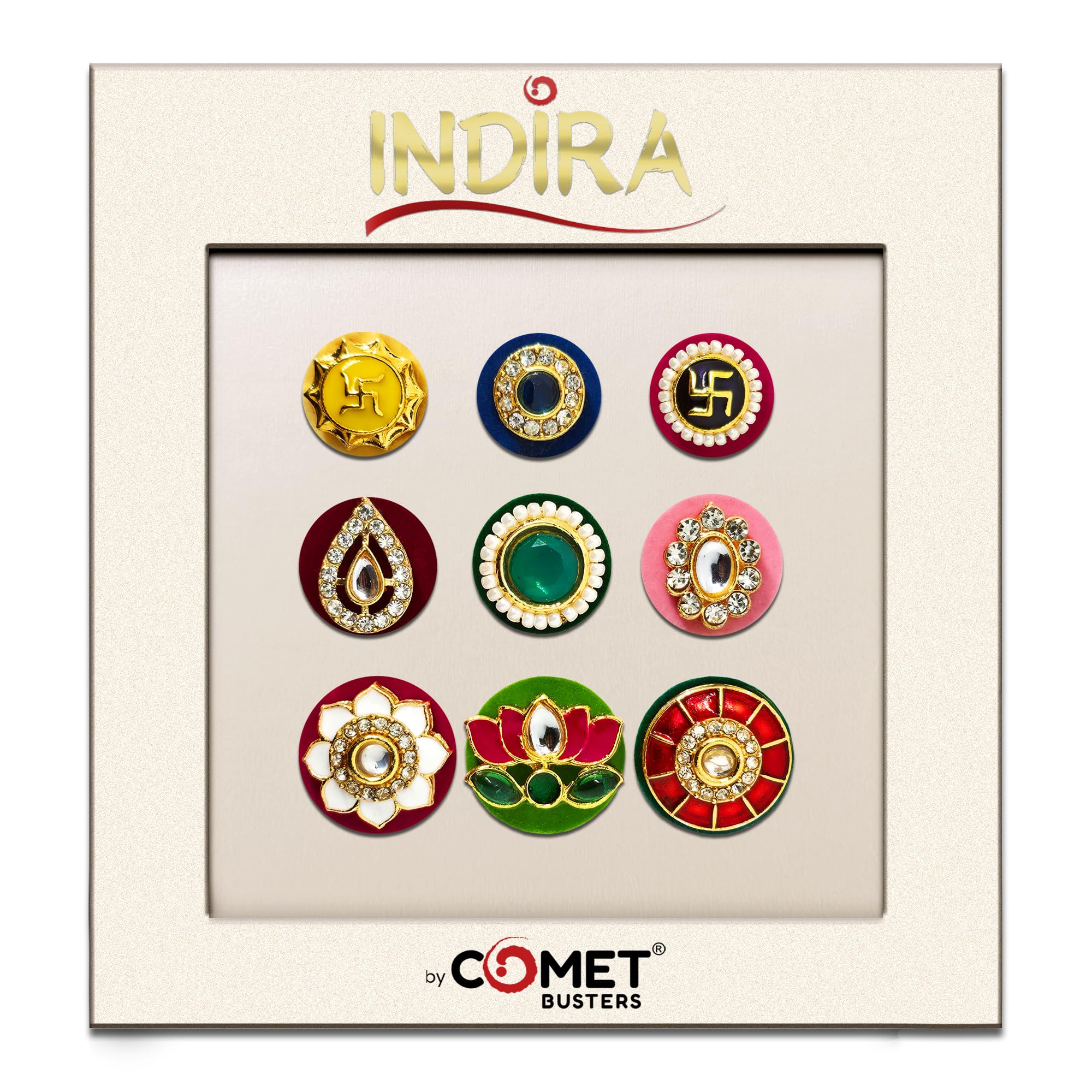Indira by Comet Busters® Divine Shringar Bindis – Multi-Size