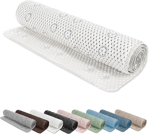 SC TECH - Tapetes de baño antideslizantes con ventosas para bañera, tapete de ducha antideslizante para adultos y niños, tapete de baño