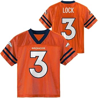 Drew Lock Denver Broncos Orange #3 Youth Player Home Jersey