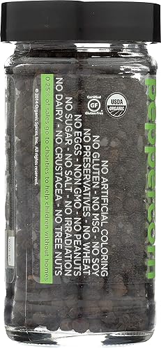 Miniatura 2 de Spicely Organic Peppercorn Black Entero Tarro de 1.70 onzas certificado sin gluten