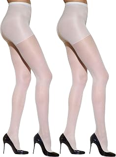 Silkies Women's Control Top Pantyhose 2-Pack: Run-Resistant Day Sheer Legs, Light Support, Tummy Control, Made in USA