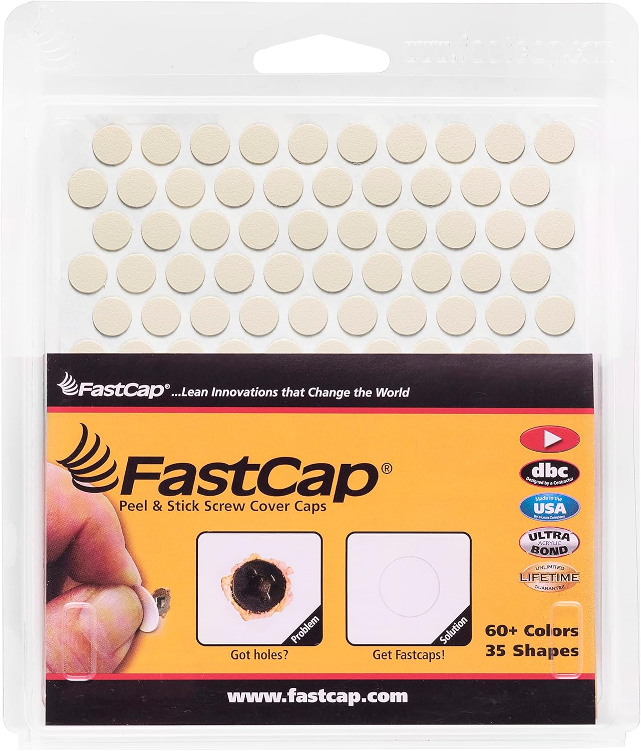 FastCap Screw Hole Covers, 3/8" (9mm) Round Stickers