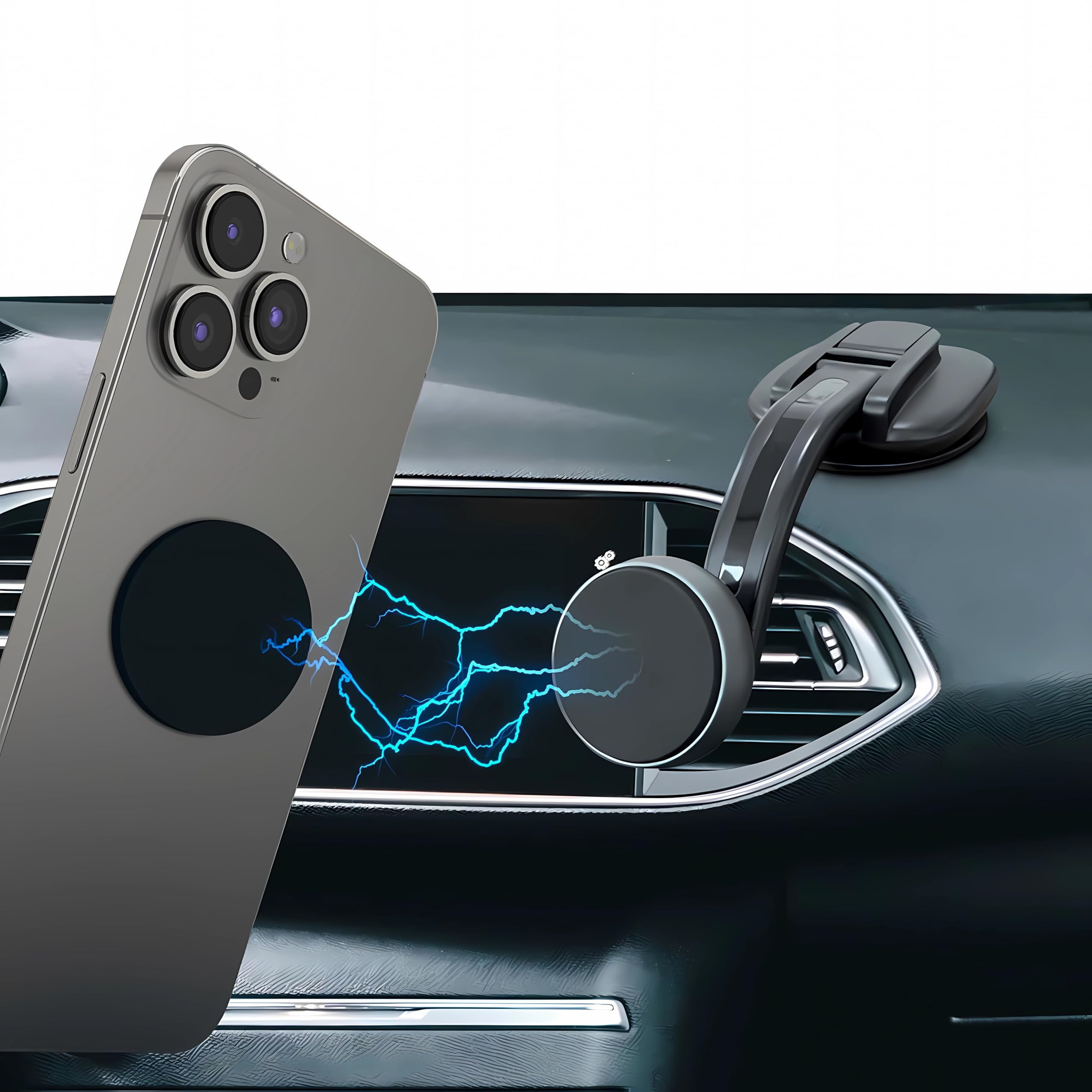 Magnetic Phone Holder for Car – Dashboard & Vent Mount – Compatible with iPhone 10 and Newer – Magnetic Car Phone Mount