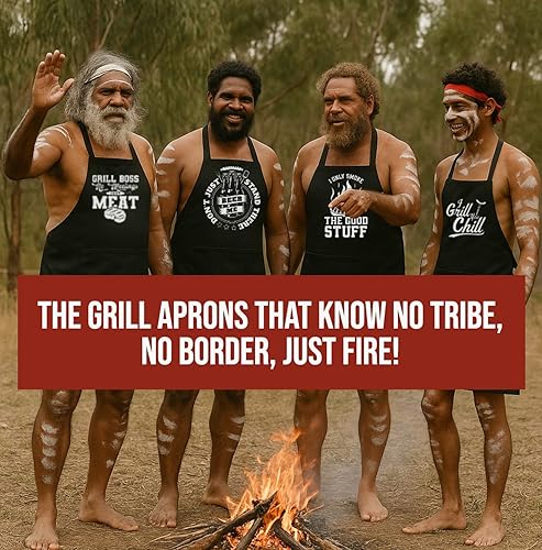 Miniatura 7 de Divertido delantal de parrilla para hombres, embalaje de regalo para latas de cerveza, divertido regalo de barbacoa para papá, marido o amigo, lona