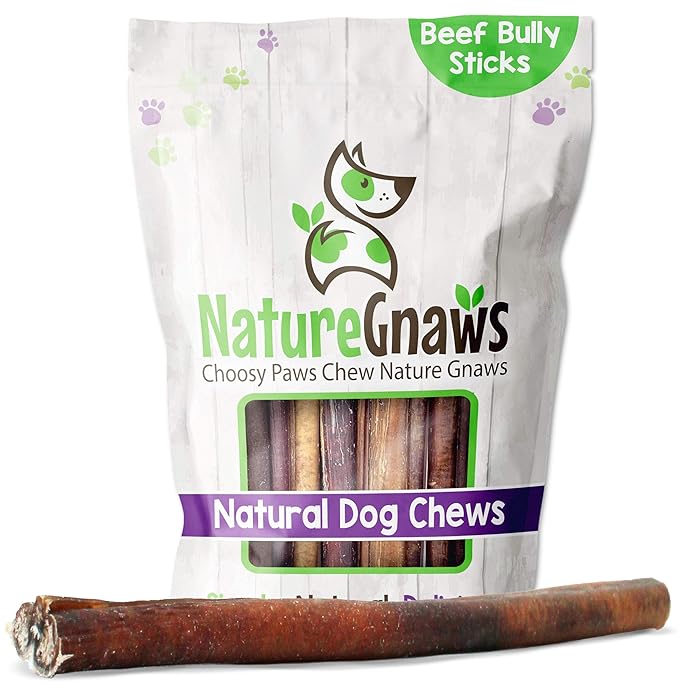 Buy Nature Gnaws Extra Large Bully Sticks for Large Dogs Premium