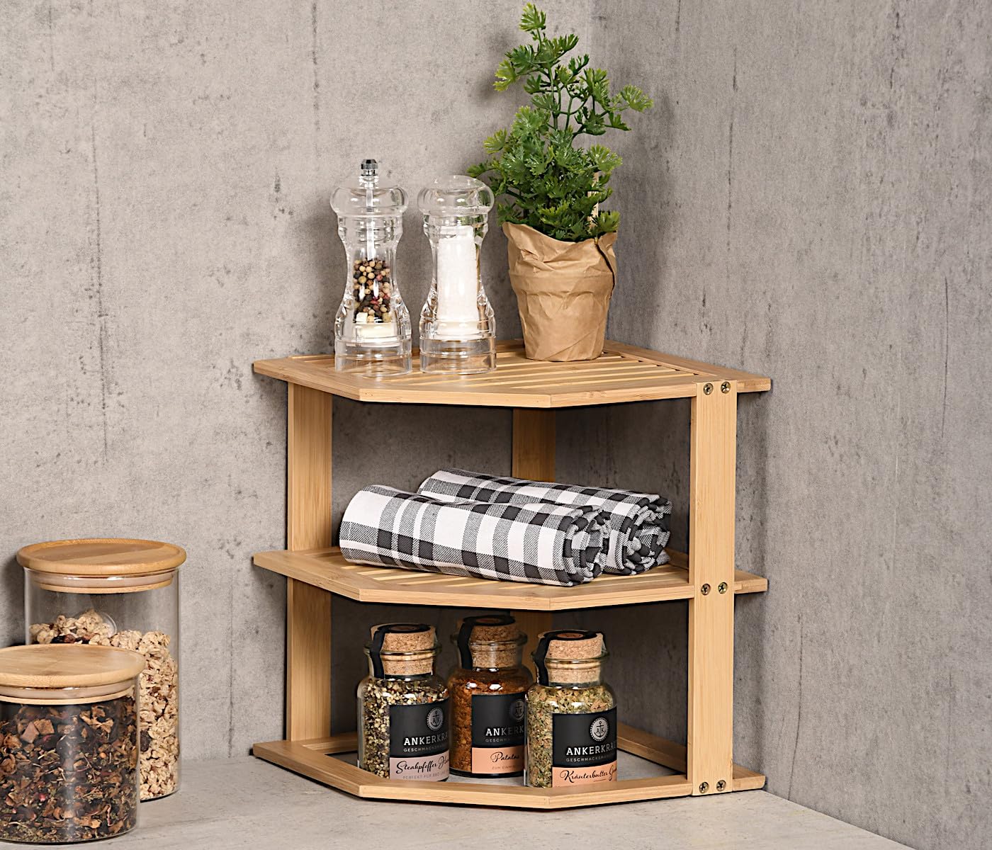 Kesper Keukenplank Bamboe 55x27x20 Cm - Extra Opbergruimte FSC Gecertificeerd