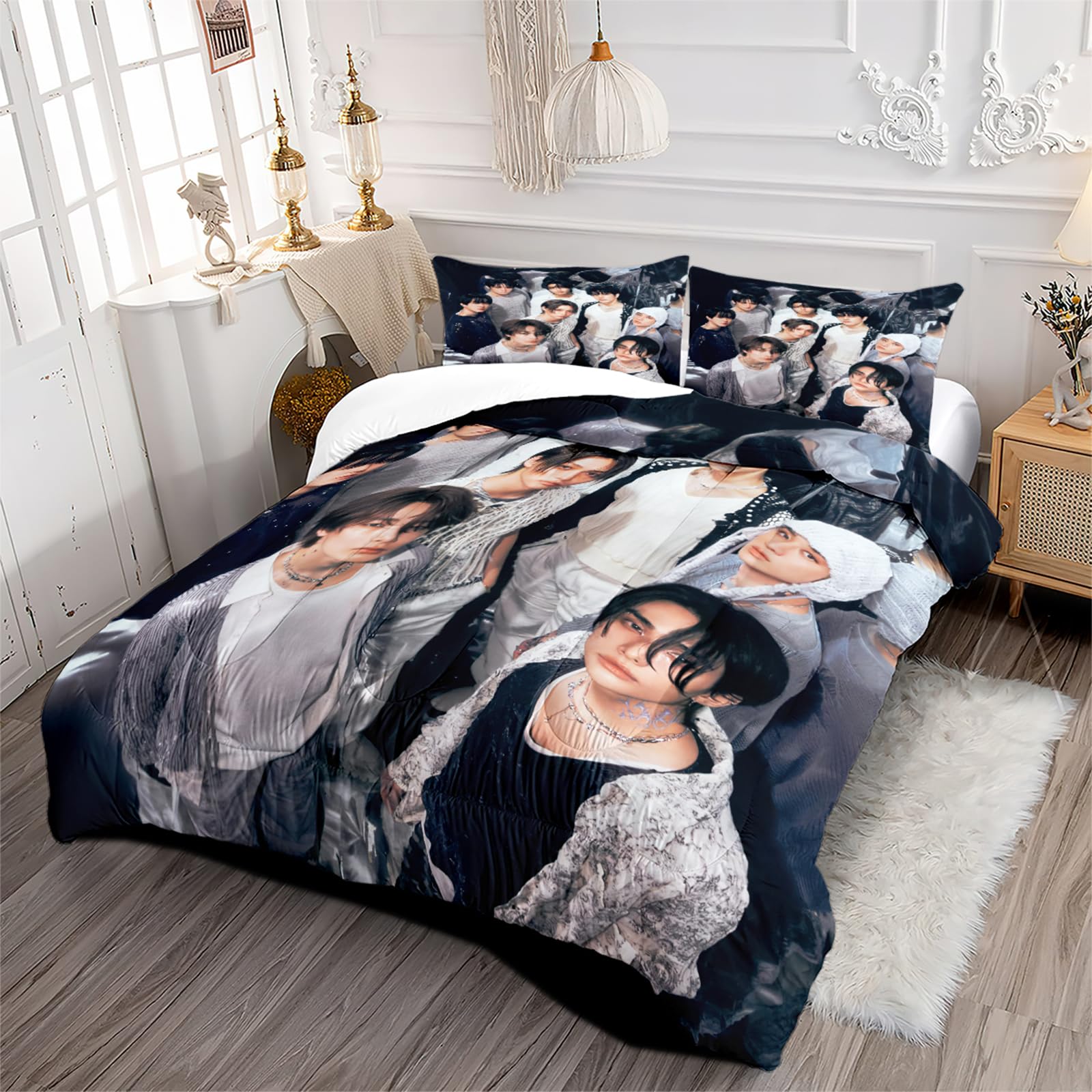 Couette Stay Kid Couette Cadeau 135*200cm,2 taie d'oreiller,Stay Kid Cadeau