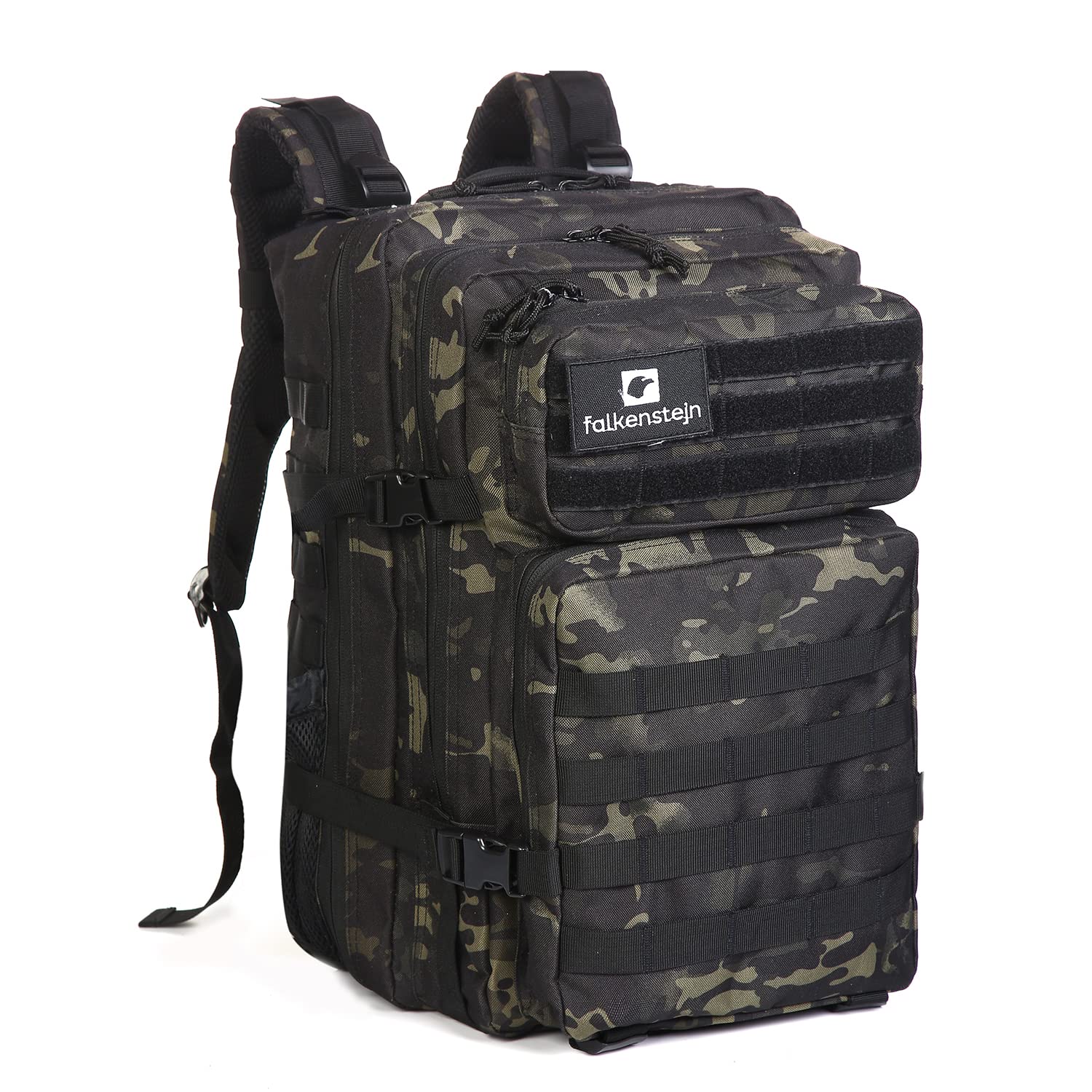 FALKENSTEJN Rucksack für Freizeit Outdooraktivitäten Schule Arbeit Multifunktionsrucksack (woodland 45L, 45L)