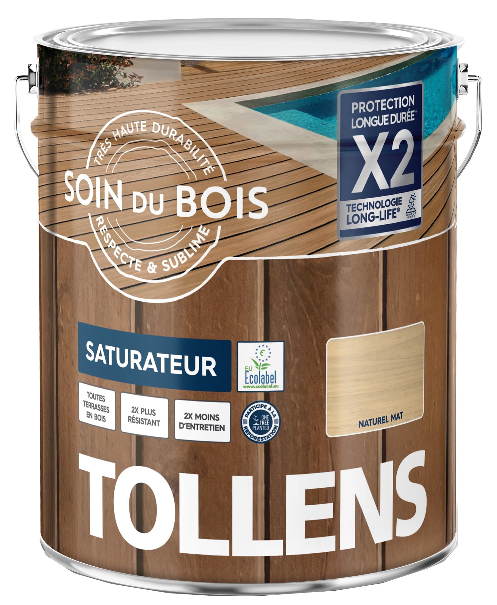 Saturateur Tollens haute adhérence renforcée pour une protection bois durable