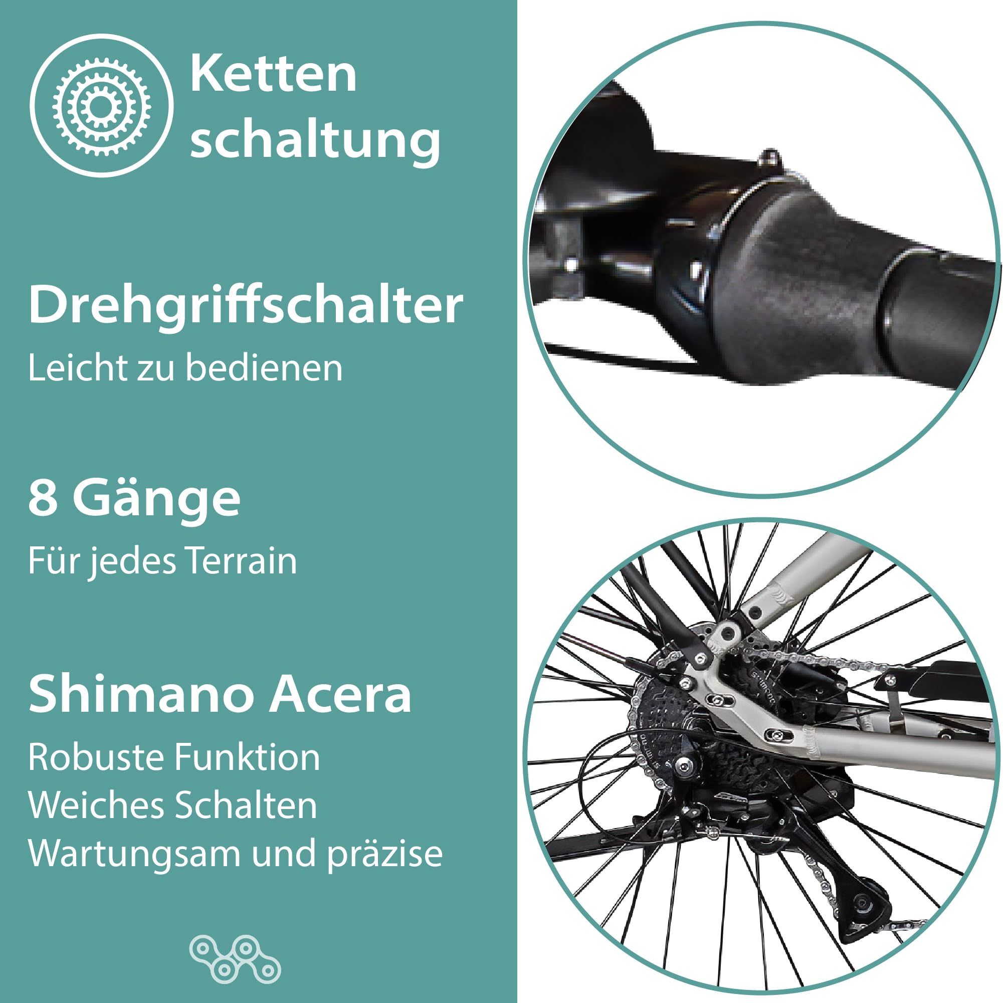 TRETWERK 28 Zoll E-Bike Damen Fahrrad Trekkingbike - Amber - Pedelec Damenfahrrad mit 8 Gang Schaltung - Elektrofahrrad Mittelmotor