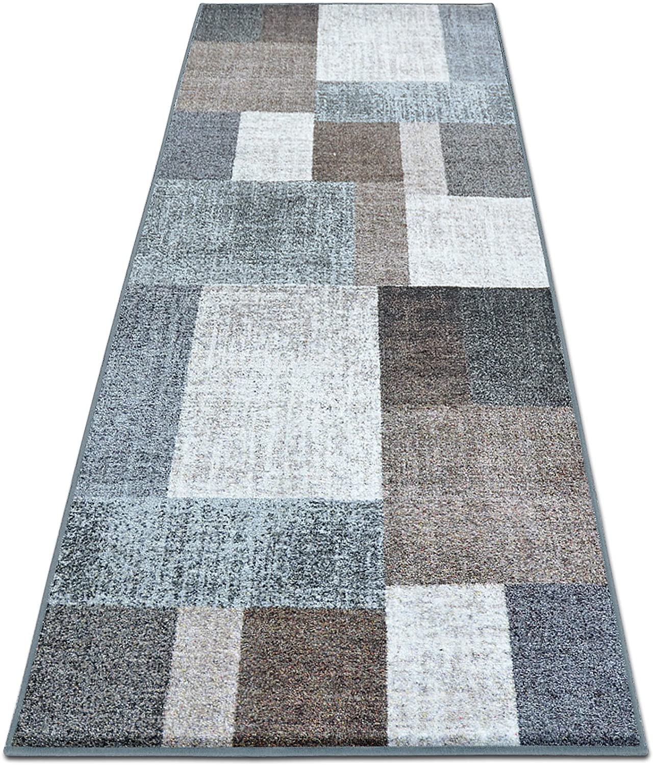 Floordirekt Teppich-Läufer Lucano 80 x 500 cm, Beige - Moderner Wohnteppich für Flur, Küche, Schlafzimmer - Meterware - rutschfest, robust & pflegeleicht