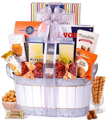 Broadway Basketeers Cesta de regalo gourmet de Condolences, cestas de regalo de comida kosher para entrega, caja de paquete de cuidado perfecto o