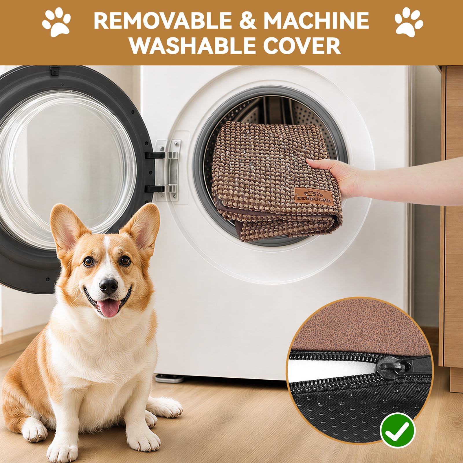 Zerbuger Rampa y escalera para perros para cama de 16 pulgadas de alto a 22