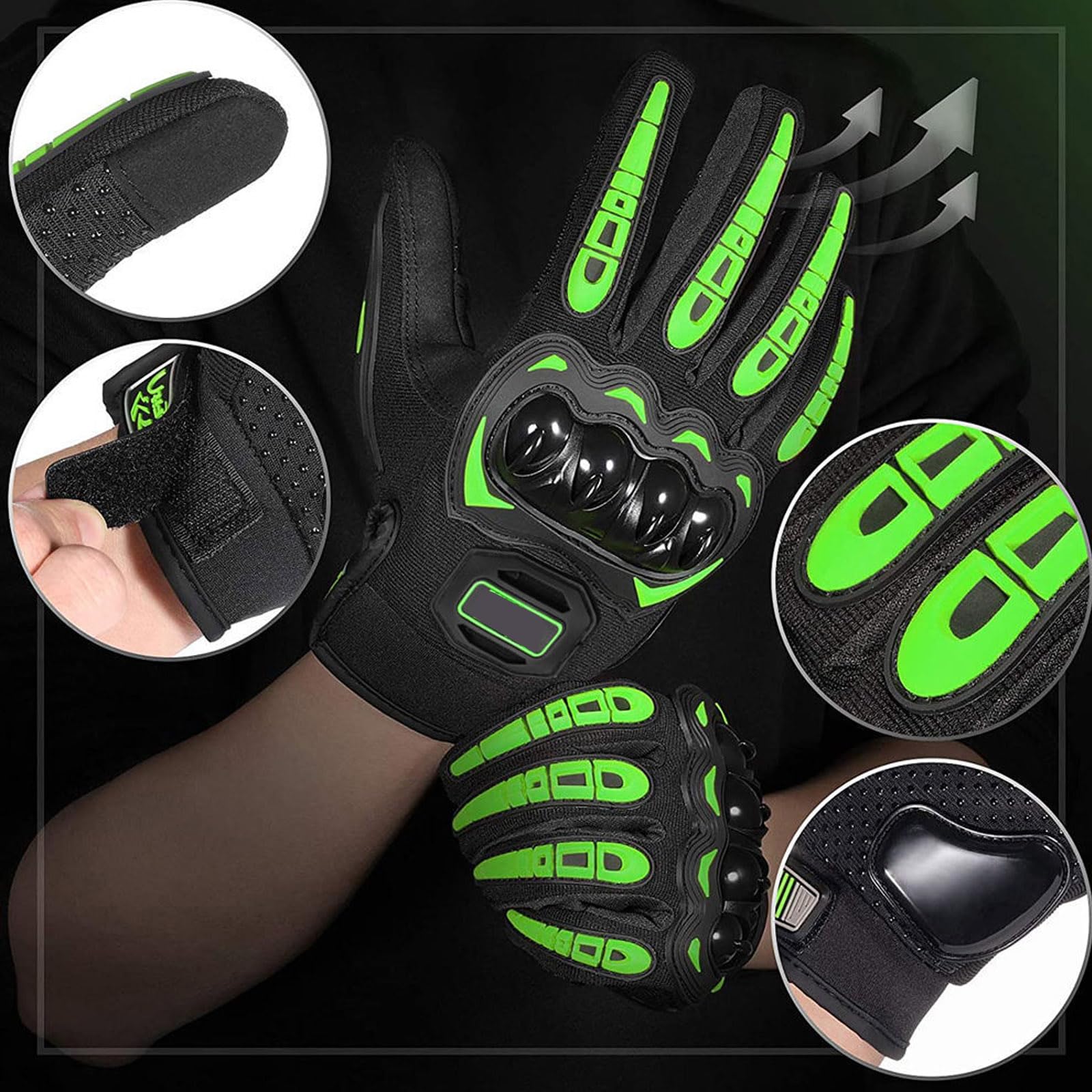 Gants De Protection En Pvc Respirants Pour Écran Tactile De Moto