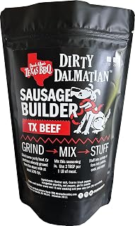 Dirty Dalmatian Sausage Seasoning Mix Beef and Pork | Great for Texas Beef and Pork Style Sausages | Keto, Gluten Free, No MSG, No Sugar | 16oz By Volume