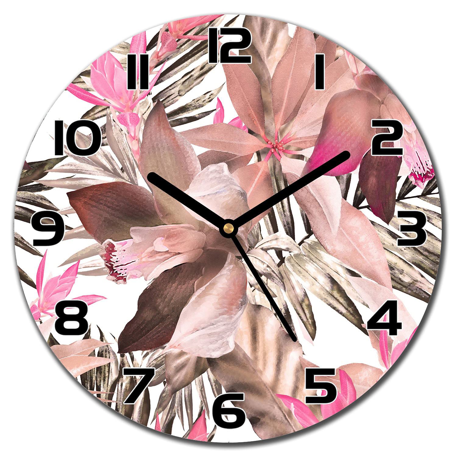 Horloge silencieuse en verre Coloray 30 cm pour retrouver le calme au salon