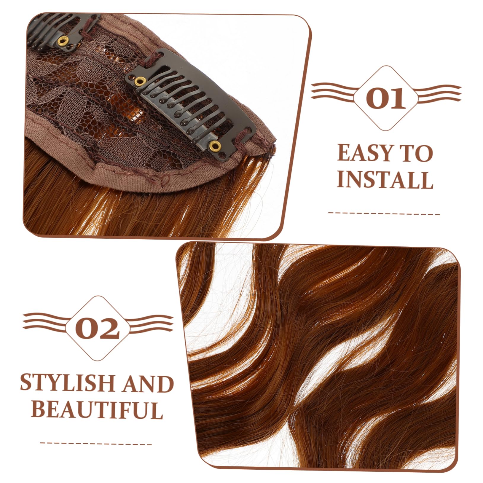 BESTYASH Extension Clip in Chioma Ricci in Seta ad Alta Temperatura 4 Pezzi per Donne, Facile da Applicare e Si Fonde Naturalmente i Chioma Propri