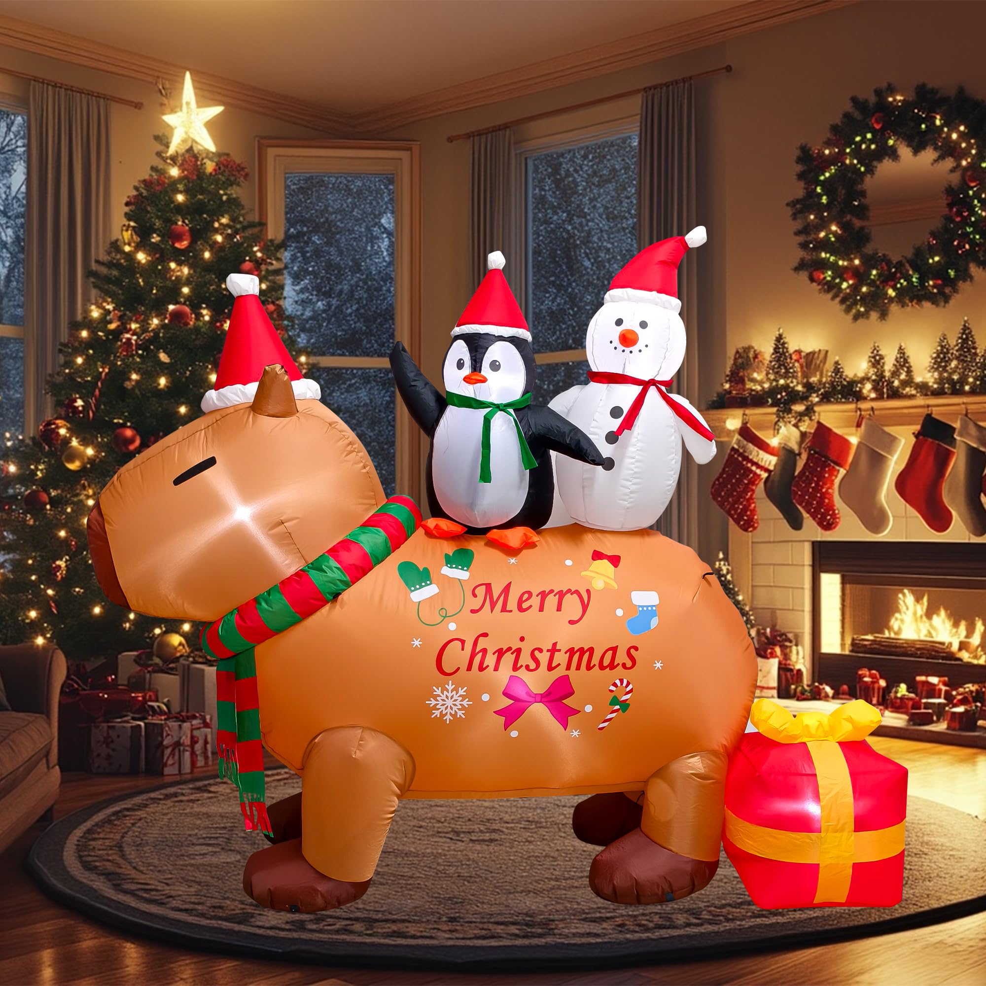 Décorations de Noël gonflables à LED 1,8 m