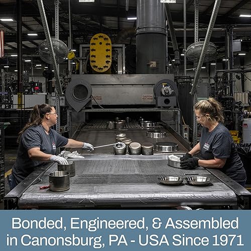 Miniatura 8 de All-Clad, 401877R, batería de cocina de acero inoxidable, 3 capas adheridas, apta para lavavajillas, 10 piezas, plateada.