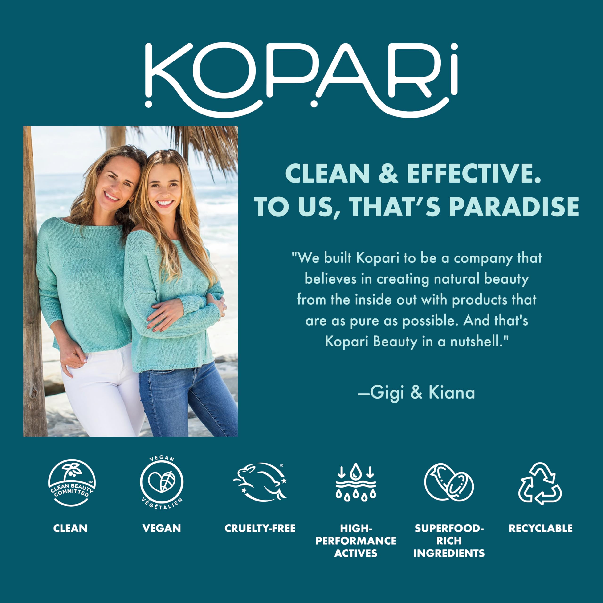 Kopari Pure Protect - Barra de protección solar 100 % mineral SPF 50+, protección solar transparente para cara y cuerpo con óxido de zinc, aceite de argán hidratante y manteca de karité