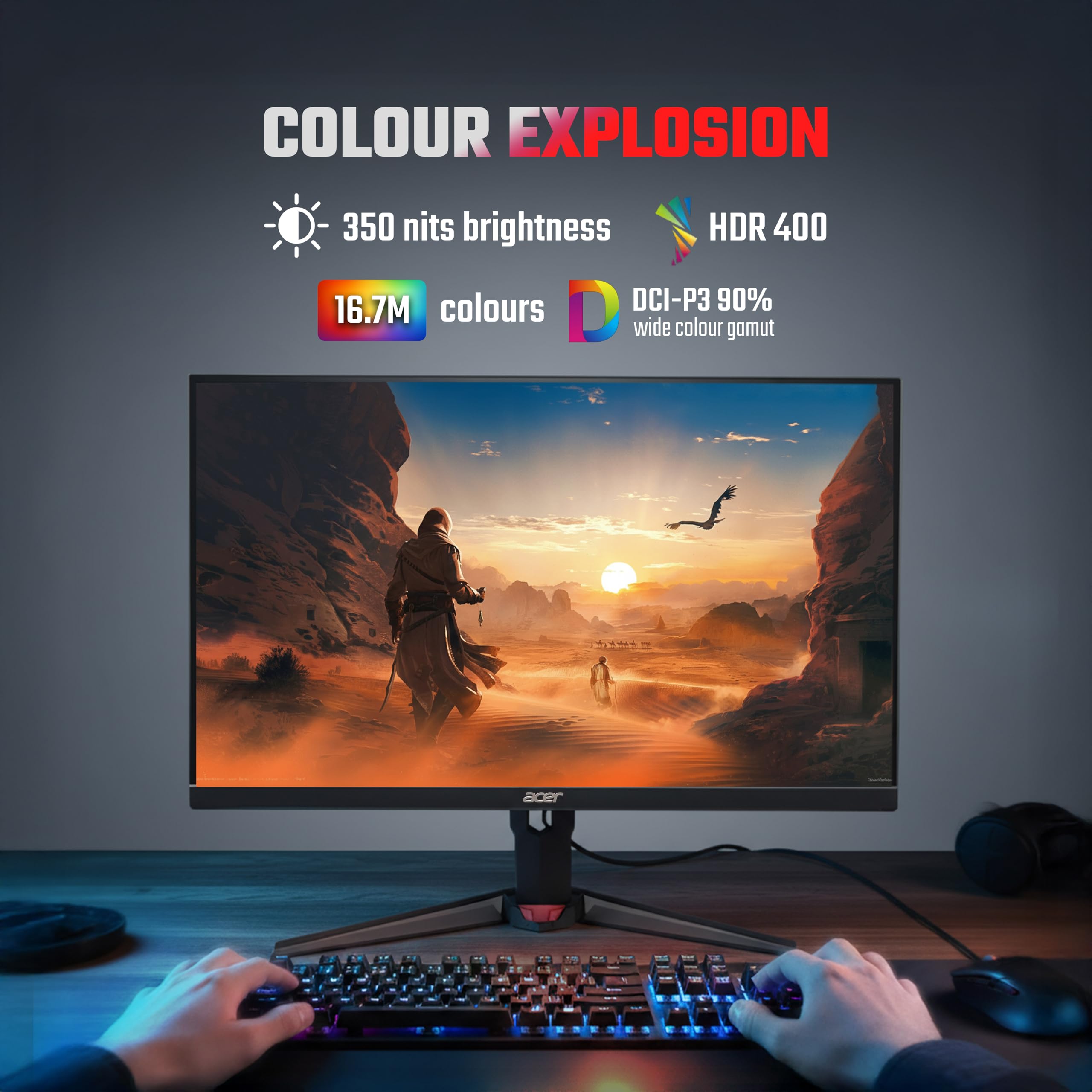 Acer Nitro XV272U X1 27 Inch WQHD (2560×1440) IPS Gaming Monitor | 200Hz Refresh Rate | 0.5ms GTG | AMD FreeSync Premium | HDR400 | 2×HDMI, DP | ErgoStand | 2W×2 Stereo Speakers | DCI-P3 90% | Black — Amazon image 7
