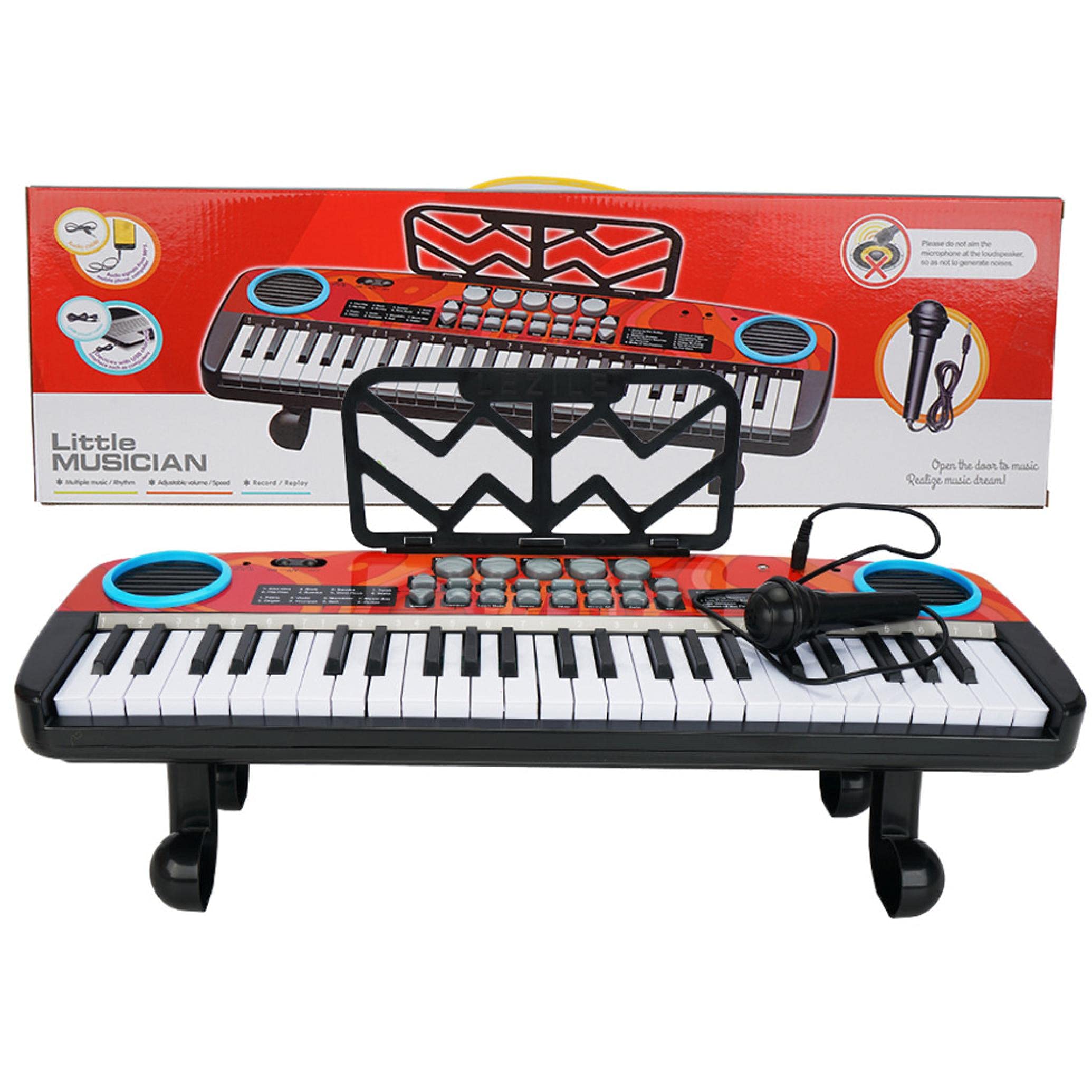 Tpouo 49 Keys Toy Multi-Function Electronic Piano for Kids，Kids Piano Musical Instruments Gift Toy A