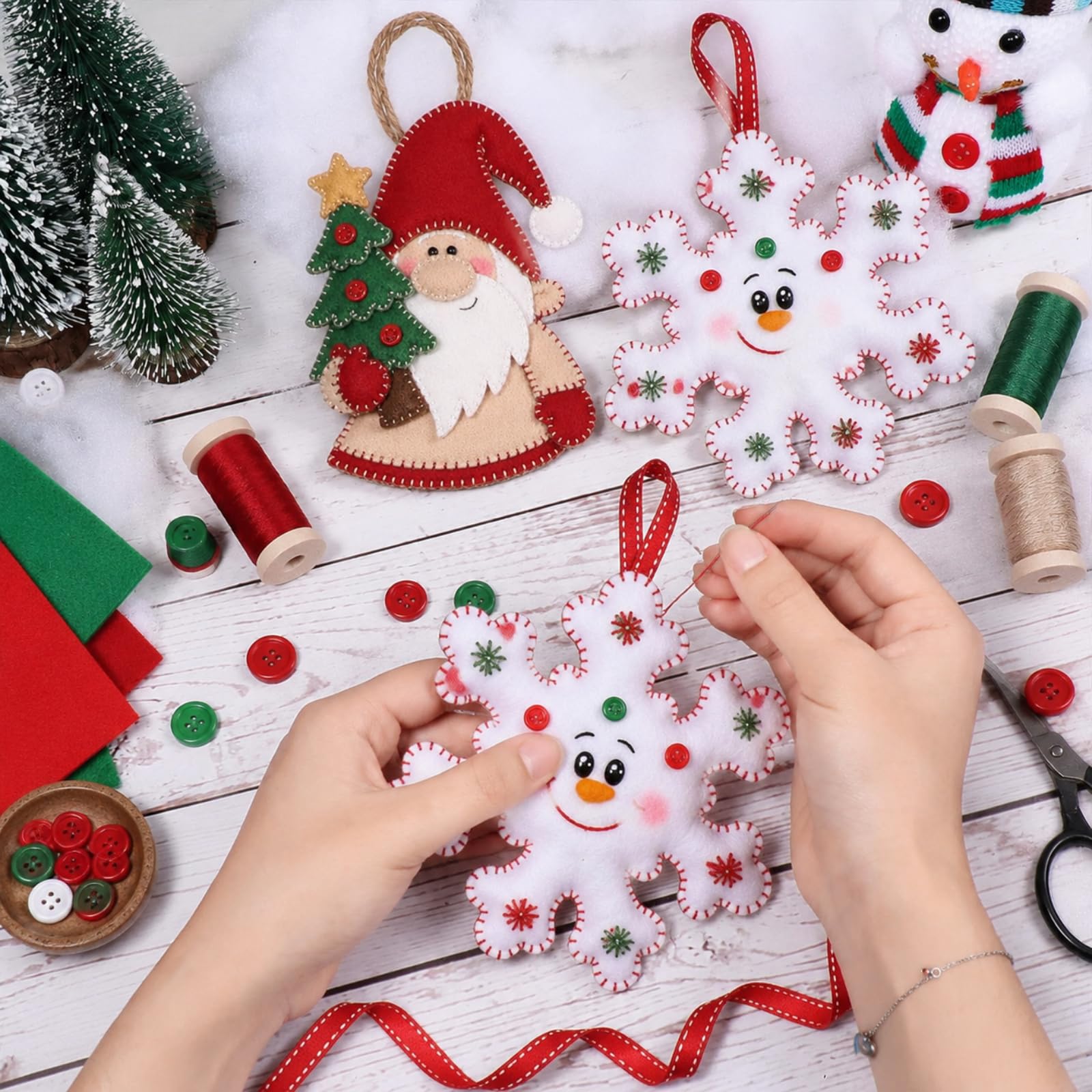 Shappy Couverture de Neige Artificielle Douce et Moelleuse pour Noël, décoration de Village, sous Le Sapin de Noël (2)