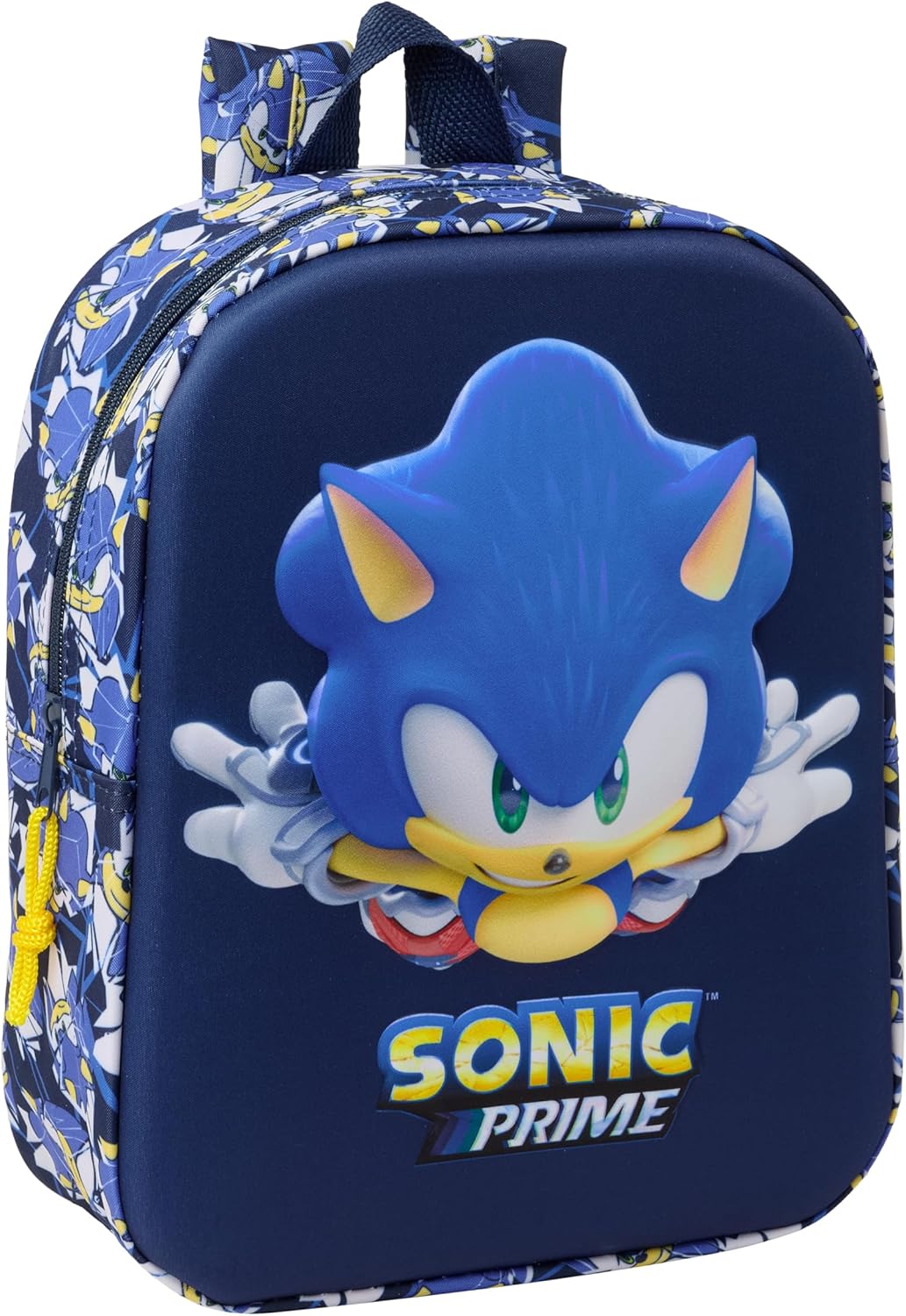 safta Sonic City 3D Nursery Backpack, Adaptable to Cart, Easy to Clean, Ideal for Children of Different Ages, Comfortable and Versatile, Quality and Durability, 22 x 10 x 27 cm, Blue, M, Casual