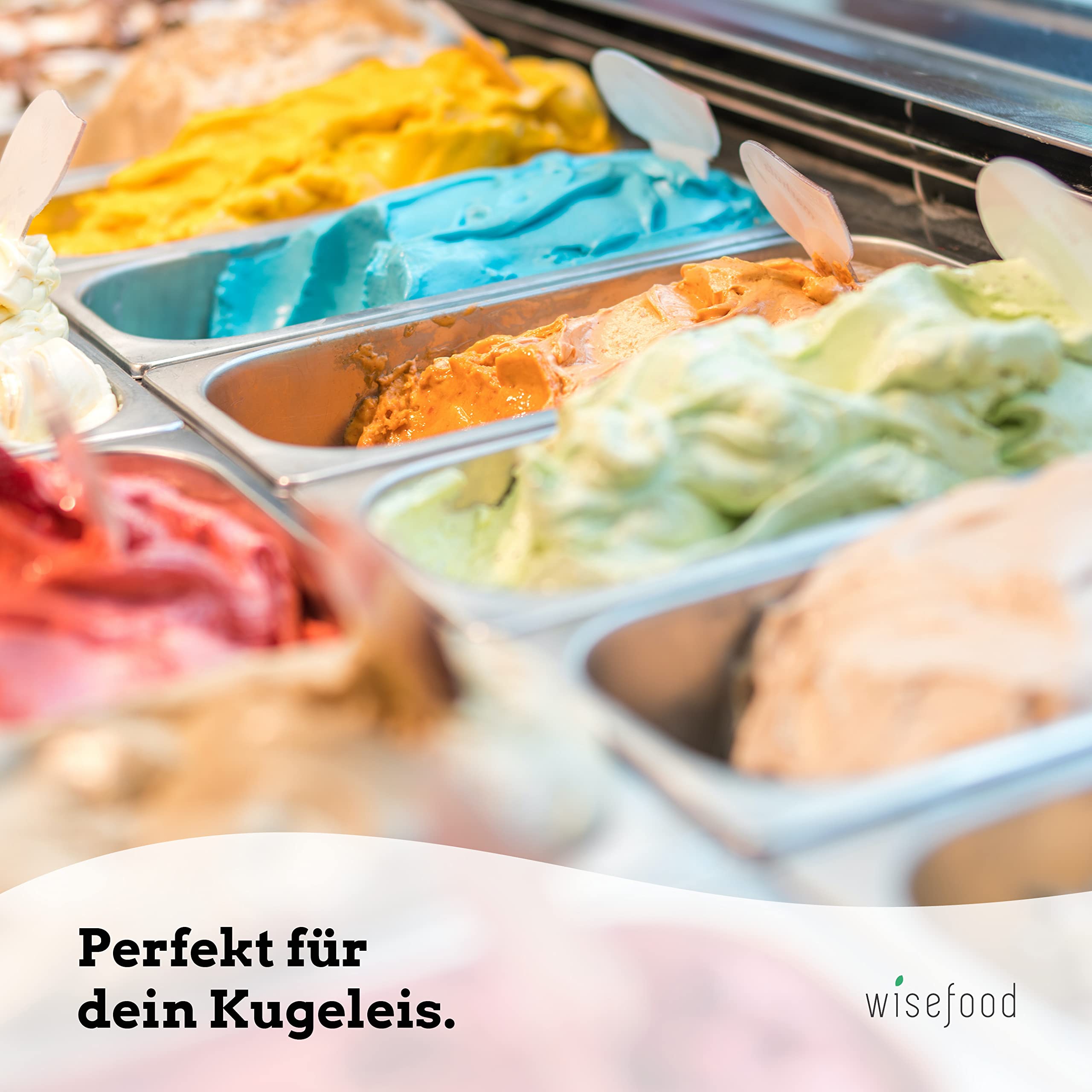 Wisefood Offa de hielo, 12 conos de helado con glaseado de cacao Ø 50 mm, oblea comestible crujiente