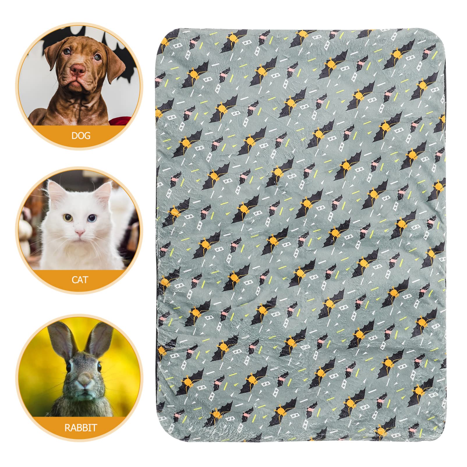 Tapis Chauffant pour Chat Autochauffant Halloween, Lit Confortable