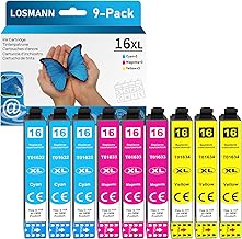 LOSMANN 16XL Printer Cartridges Compatible with Epson 16 XL Cartridges for Workforce WF-2760 WF-2630 WF-2510 WF-2660 WF-2750 WF-2650 WF-2540 WF-2530 WF-2520 WF-2010 (Cyan, Magenta, Yellow, Pack of 9)