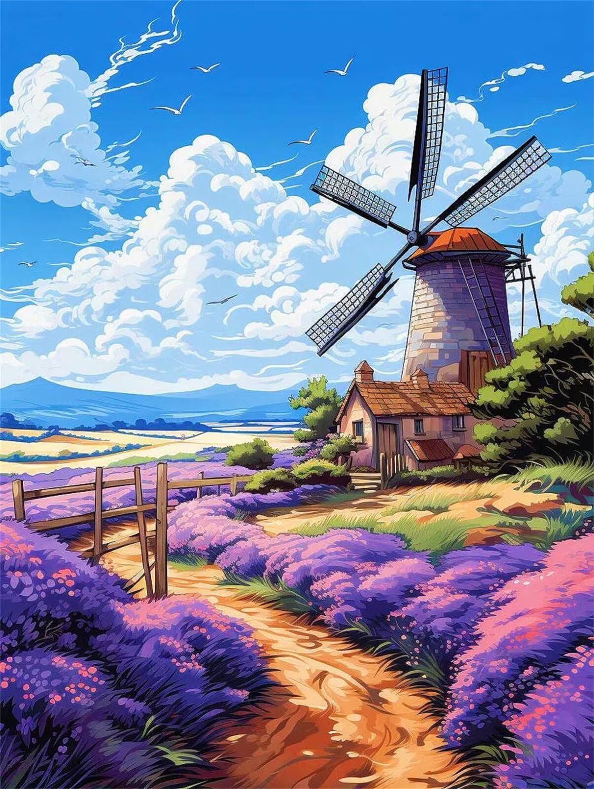 Puzzle 1500 sztuk Dorosły Młyn Wiatr Kreskówka 87 x 57 cm Puzzle Dorośli 1500 Sztuk Niemożliwe Puzzle Gra edukacyjna Gra zręcznościowa dla całej rodziny