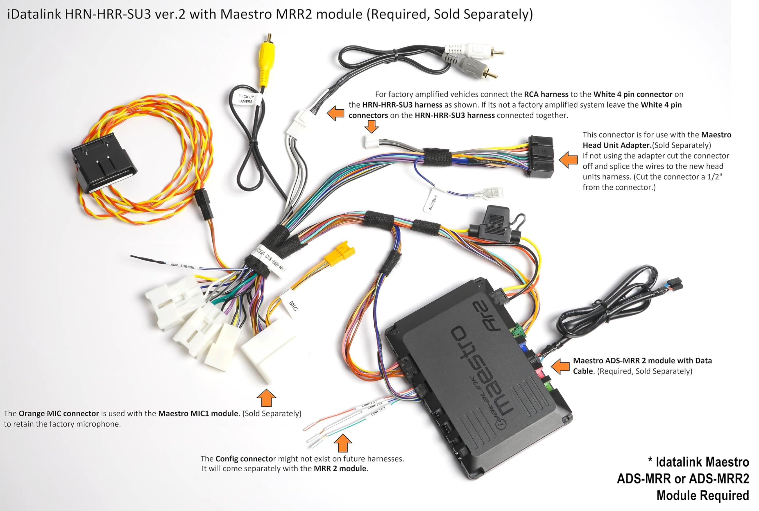 Amazon.com: Idatalink Maestro HRN-HRR-SU3 T-Harness for Compatible