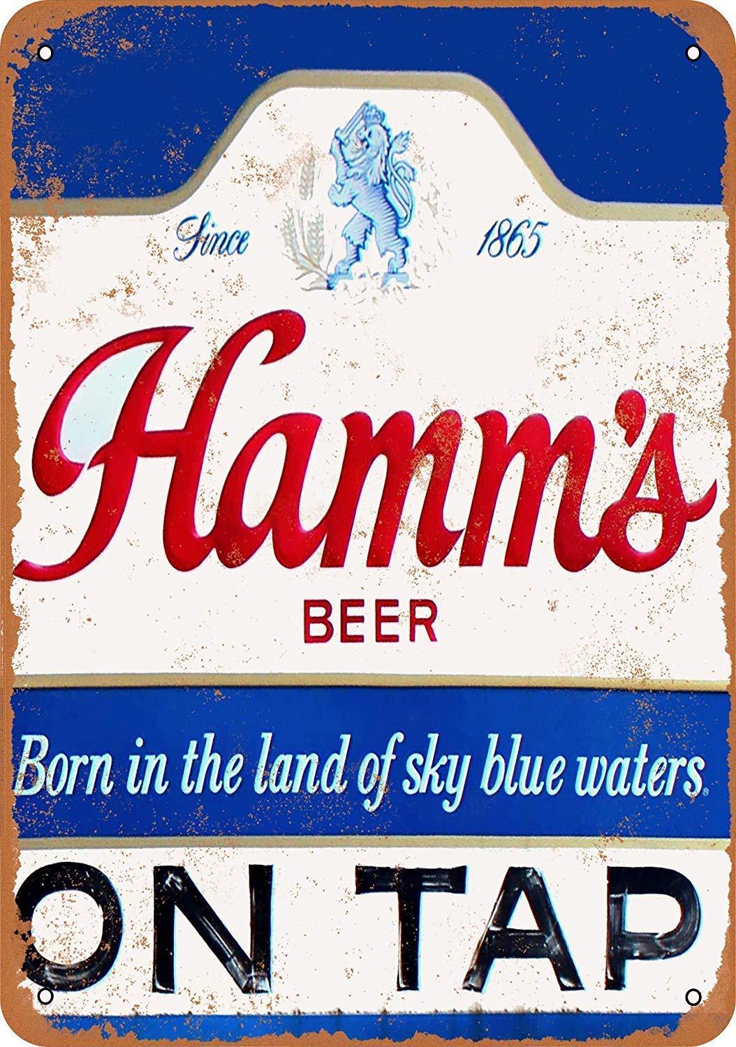Inga Hamm'S Beer On Tap Metal Sign Retro Wall Decor Tin Signs Bar Cafehome Decoration Vintage Metal Sign 8X12 inches
